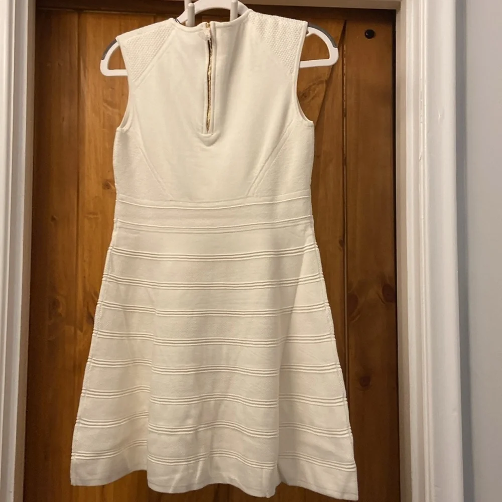 Milly Minis Girls Textured Swing Dress In White Size 14 NWT